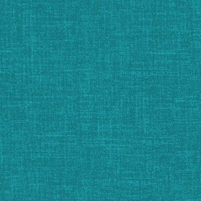 Linen look fabric or wallpaper with a subtle texture of woven threads - Cyan & Aquamarine