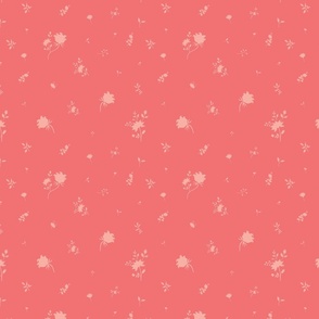 coral and medium pink tiny flowers
