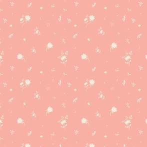 medium pink and cream floral