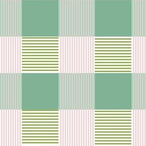 Large-scale Cottage plaid - Pink and Green

