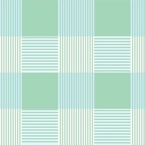Large-scale Cottage plaid - Blue and Green
