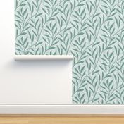 Trailing Leaves in Muted Teal