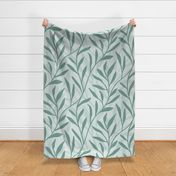 Trailing Leaves in Muted Teal