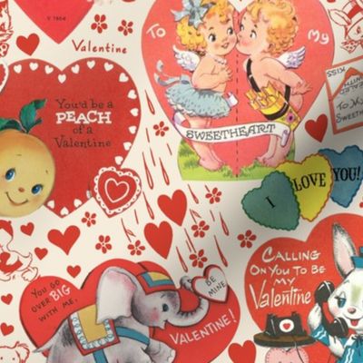 Kitsch Retro Vintage Valentine - Large Scale
