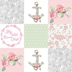 PInk Green Nautical Floral