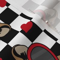 Cappy Valentines Day Capybara Valentine Red Checker - Large scale
