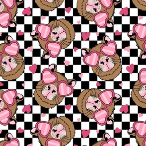 Cappy Valentines Day Capybara Valentine Pink Checker - Large scale