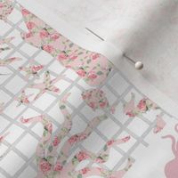 PInk Gray Nautical Floral Rotated