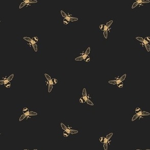 Scattered Flying Bumble Bees, Black, 6in