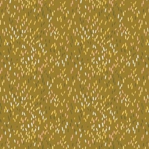 Multicoloured Grass - Olive Green Background