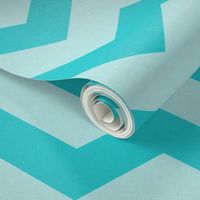 Wide Turquoise Blue Chevron 