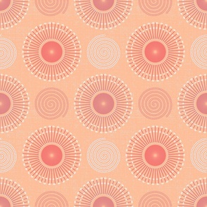 Spikes and swirls - peach fuzz