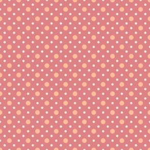 Peach Fuzz polka dots