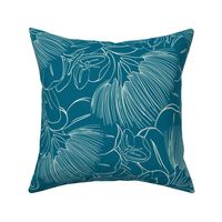 Lehua | LineArt Teal, Large