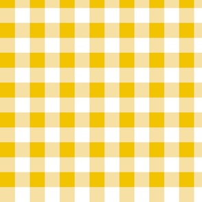 1xSmall Scale - Non-Directional - Plain Gingham - Dark Yellow - Light Yellow - White