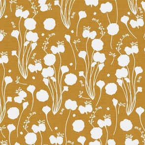 Wildflowers on Vintage Golden Sand / Large