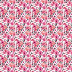 Isabel Pink Watercolor Floral - XS Scale