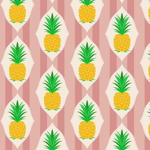 Pineapple and Pink Stripes 