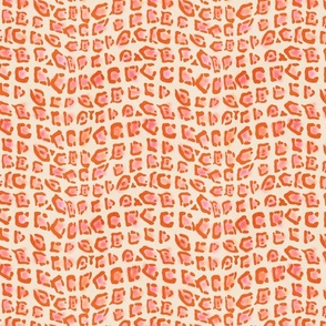 Peach Pineapple All Over Texture light background 