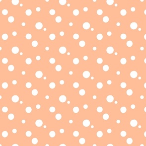 Peach Fuzz and white dots /medium scale