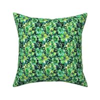 St Patricks Day Green Watercolor Floral 2 - XS Scale