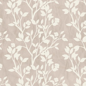 Garden Vines, Royal Blush Faux Paper Texture