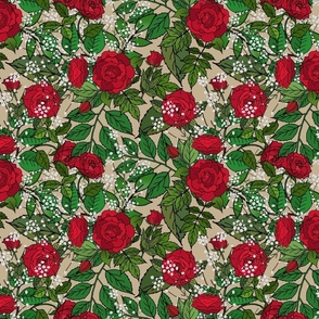 Red Rose Bouquet (Khaki) 