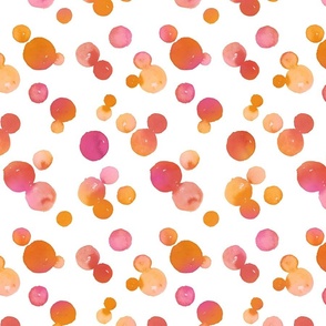 Dragon fire watercolor dots coordinate pink and orange