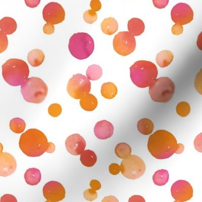 Dragon fire watercolor dots coordinate pink and orange small