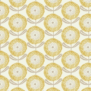 small _ neutral retro florals cream neutral gold