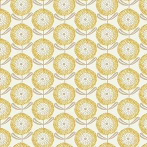 neutral retro florals cream neutral gold