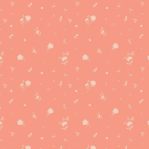peach and light pink floral