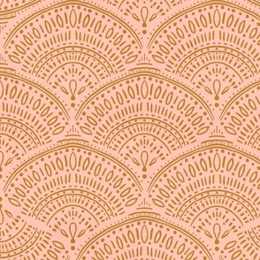 Charlotte’s cottage fan pink and gold large