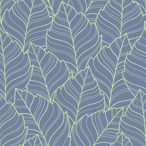 Large scale • Purple and green leaves