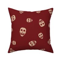 Red Non Directional Gothic Skulls