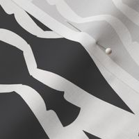 Black Charcoal & Off White Gothic Stripes Pirate Dagger Geometric