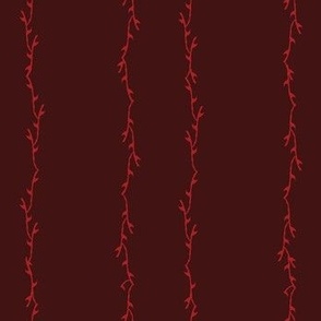 Burgundy Red Gothic Thorn Stripes