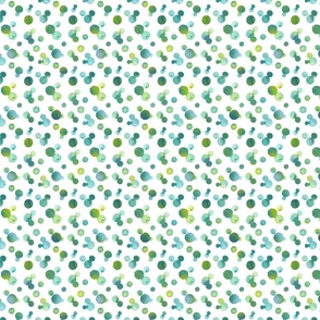 Dragon fire watercolor dots coordinate yellow, green and teal extra small