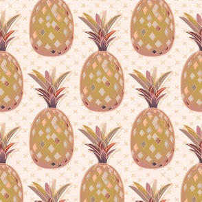 Welcoming Walls - Retro Pineapples
