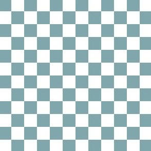 Checkers Pattern in Green and White / Small Checked, Checkered, Checkerboard