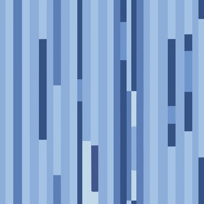 modern lines / stripes in shades of a wonderful sky blue - medium scale