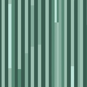modern lines / stripes in shades of green - medium scale