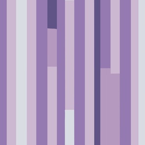 modern lines / stripes in shades of violet, lilac, purple - large scale