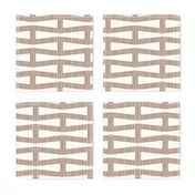 Textured Mid Century Modern Abstract Geometric in beige and bone white