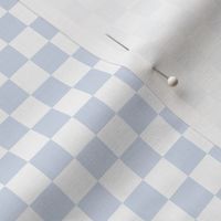 Checkers Pattern in Pastel Baby Blue / Small Checkered, checked, checkerboard