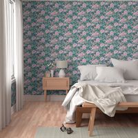 Peace Peonies Trailing Floral Pattern