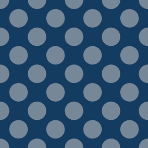 blue polka dot, bold, jumbo size