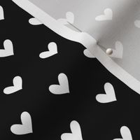 Love Hearts White Black - Medium Scale