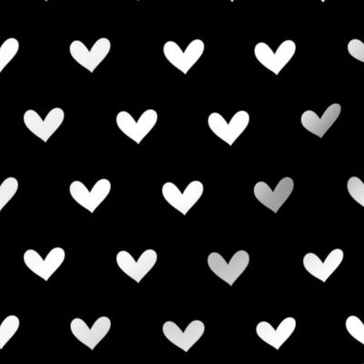 Love Hearts White Black - Large Scale