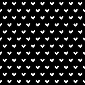 Love Hearts White Black - Large Scale